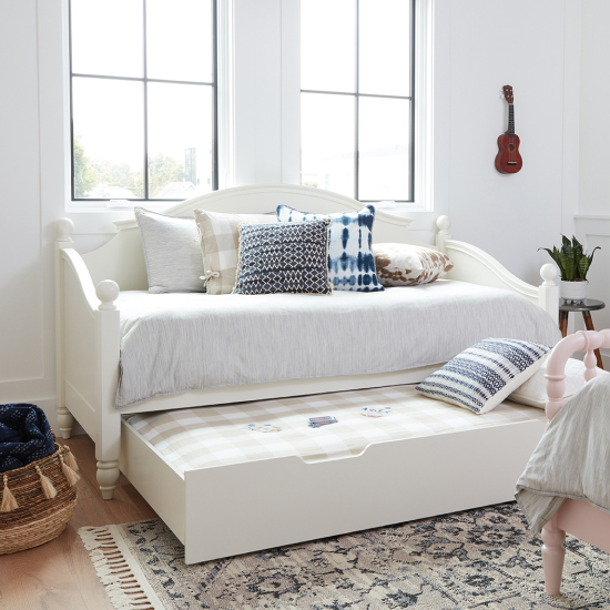 White Trundle Bed